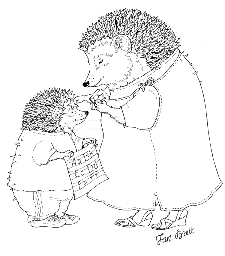 hedgie_gets_a_star_for_learning_coloring_page.gif